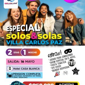 SOLOS Y SOLAS CARLOS PAZ